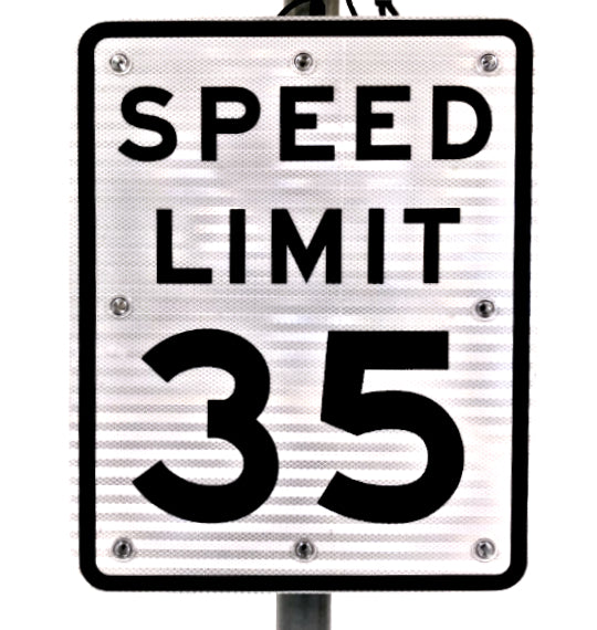 35mph Flashing Speed Limit Sign for Enhanced Driver Safety