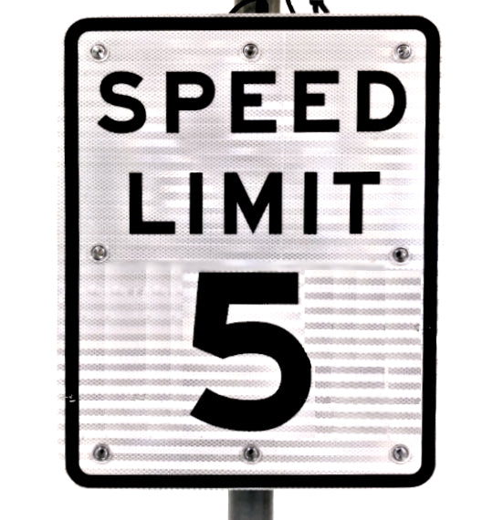 5mph Solar Flashing Speed Limit Sign for Traffic Safety