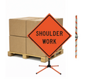 Quantity 5 - Bulk Pallet Pricing "Shoulder Work" Roll-Up Traffic Signs