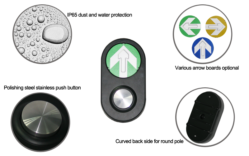24" Solar-Powered LED Flashing Crosswalk System