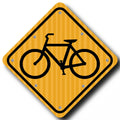24" Solar Flashing Bike Lane Sign for Enhanced Safety