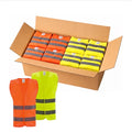 Bundle of 50 - Polyester Vest with Hi-Vis Reflective Tape and Velcro Closure