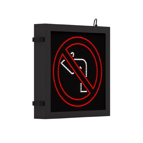 24” No Left Turn R3-2 Blank Out Sign