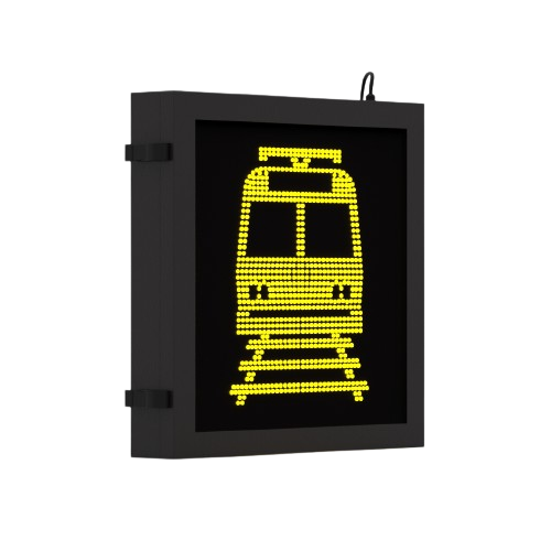 30" Light Rail Transit Vehicle Approaching W10-7 Blank Out Sign