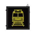 30" Light Rail Transit Vehicle Approaching W10-7 Blank Out Sign