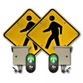 24" Solar-Powered LED Flashing Crosswalk System