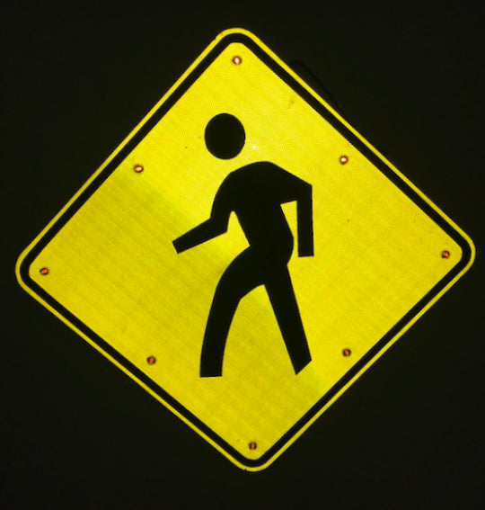24" Solar-Powered LED Flashing Crosswalk System