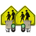 36" Push Button LED Flashing School Crossing System