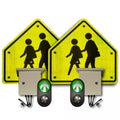 30" Push Button LED Flashing School Crossing System