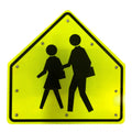 30" LED Flashing School Crossing Sign for Safety