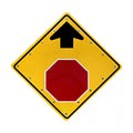 30" Solar Powered Flashing Stop Sign for Road Safety