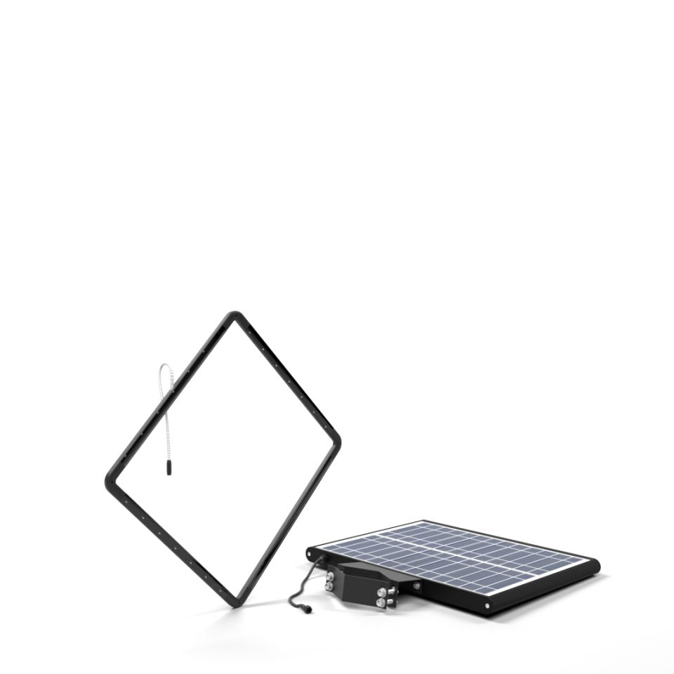 24" Solar Flashing LED Diamond Retrofit Kit for Traffic Safety Signs