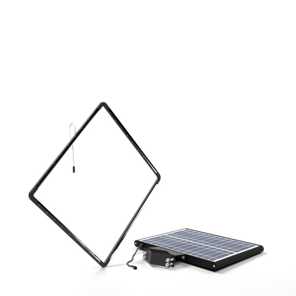 36" Solar Flashing LED Diamond Retrofit Kit for Traffic Safety Signs