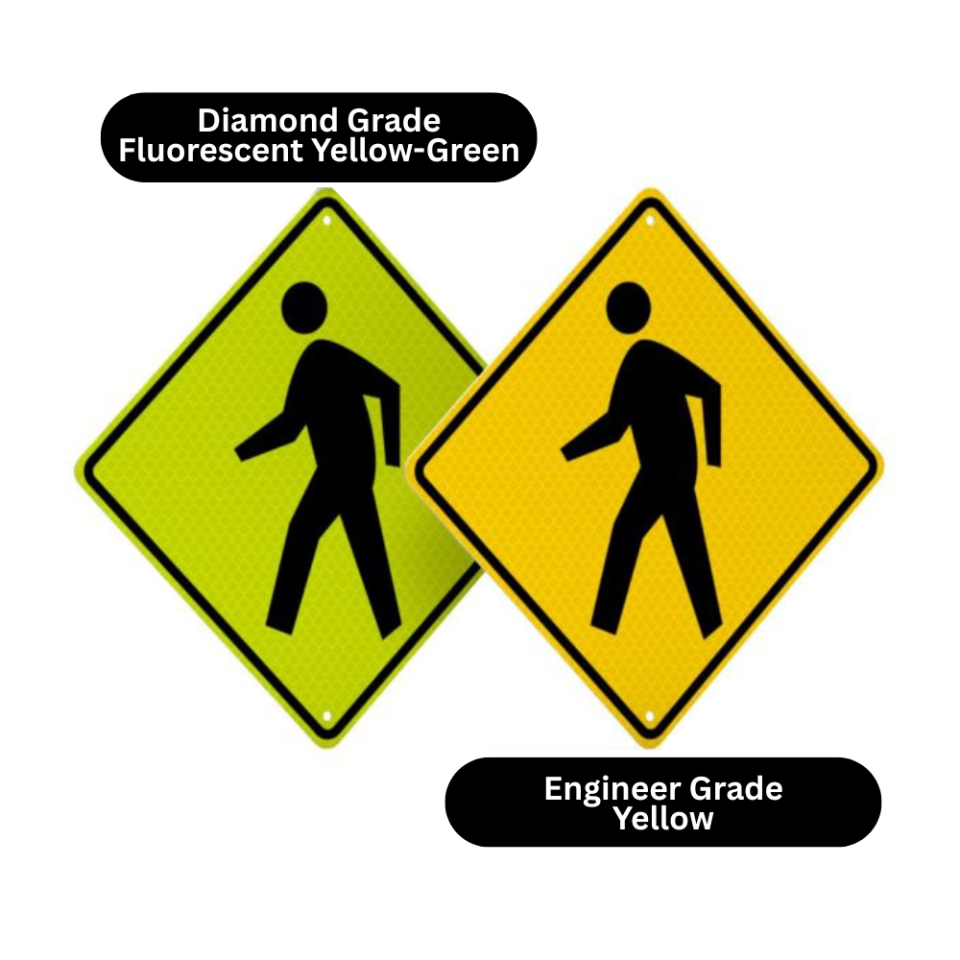 36" Solar Powered Flashing Crosswalk Sign