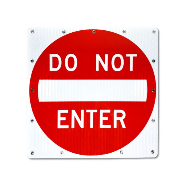 REFURBISHED - 30" Solar Flashing Do Not Enter Sign