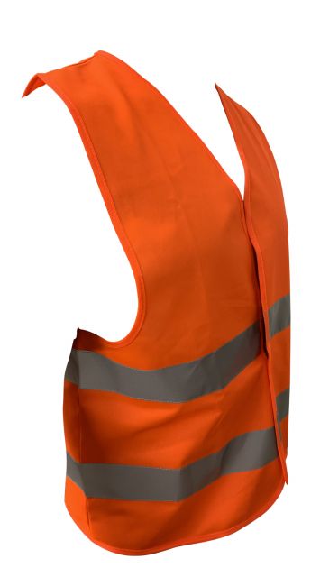 Polyester Vest with Hi-Vis Reflective Tape and Velcro Closure