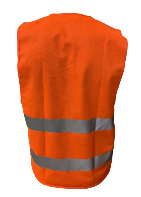 Polyester Vest with Hi-Vis Reflective Tape and Velcro Closure