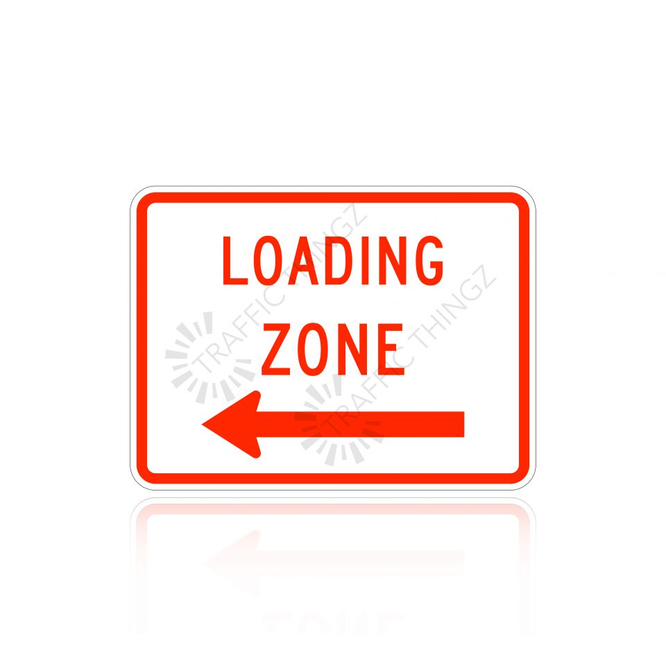 MUTCD R8-3b Loading Zone Left