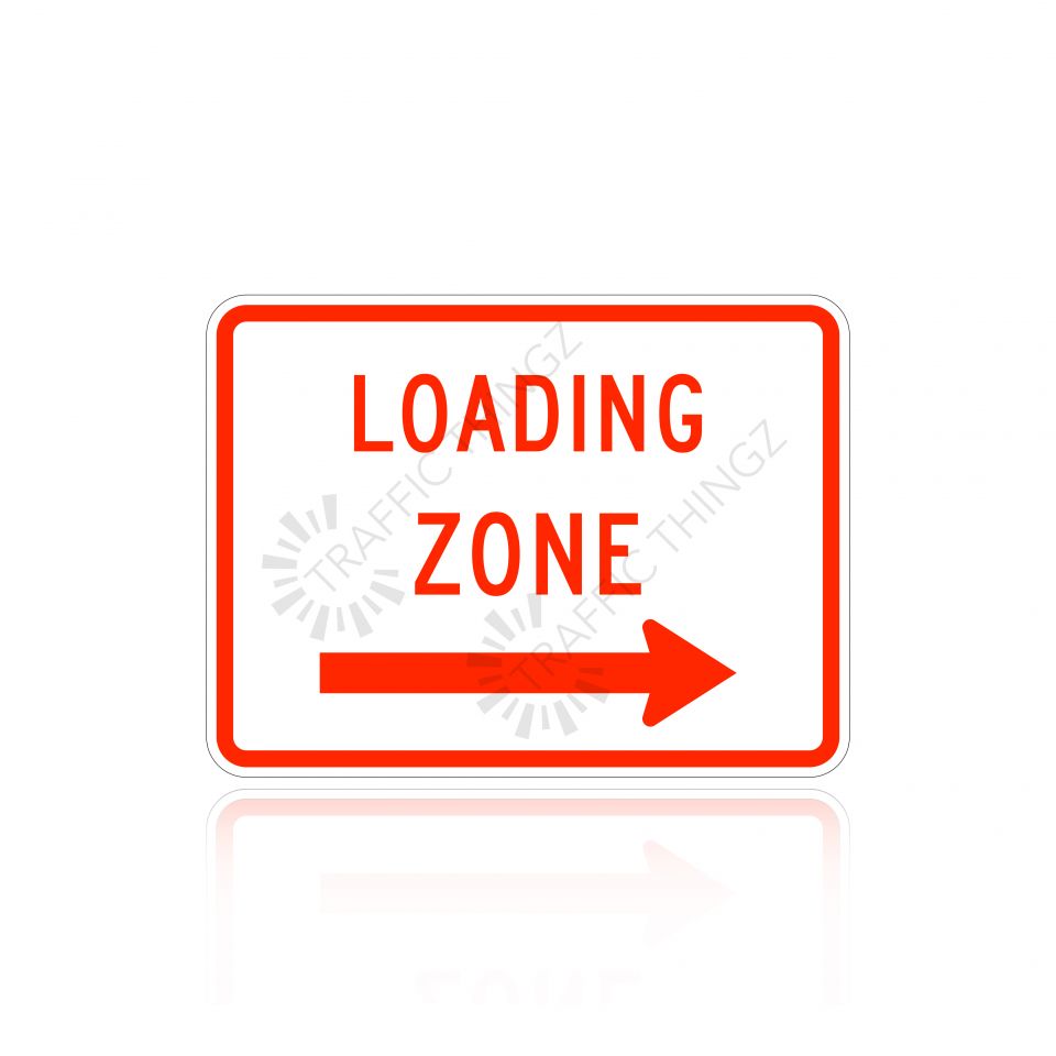 MUTCD R8-3b Loading Zone Right