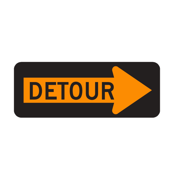 MUTCD M4-10 Detour Arrow