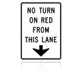 MUTCD R10-11D No Turn On Red From This Lane