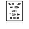 MUTCD R10-30 Right Turn On Red Must Yield To U-turn