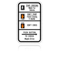 MUTCD R10-3F Pedestrian Signal Information (Symbol) (Street Name)