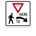 MUTCD R1-5R Yield Here to Pedestrians