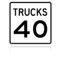 MUTCD R2-2P Truck Speed (plaque)