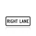 MUTCD R3-5FP Right Lane (plaque)