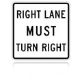 MUTCD R3-7R Right Lane Must Turn Right