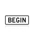 MUTCD R3-9CP Begin (plaque)