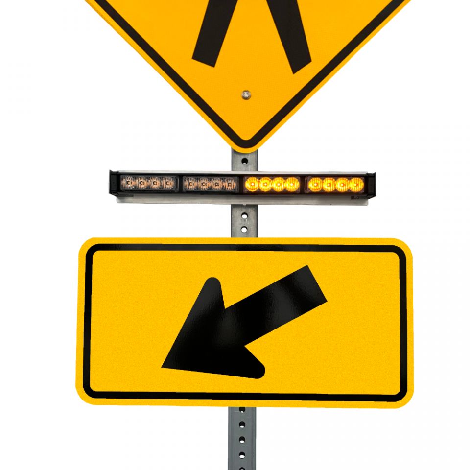 Solar Horizontal Rapid Flashing Beacon System with Push Button Activation - RRFB