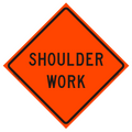 "Shoulder Work" Roll-Up Traffic Sign