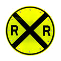36" Solar Flashing Railroad Sign for Enhanced Safety