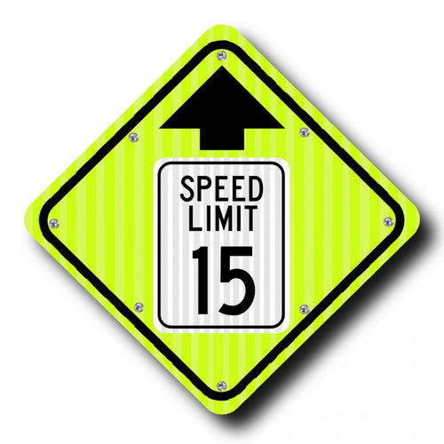 24" Solar Flashing Reduced Speed Ahead Sign