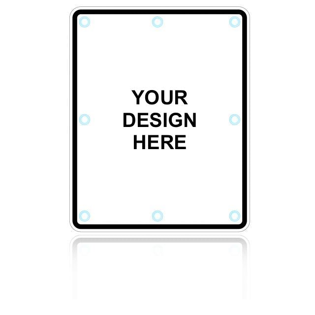Custom Rectangle Shape Solar Flashing LED Sign