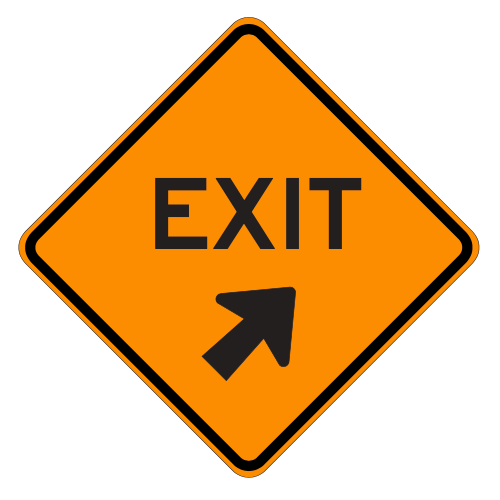 MUTCD SC18 (CA) Exit with Arrow