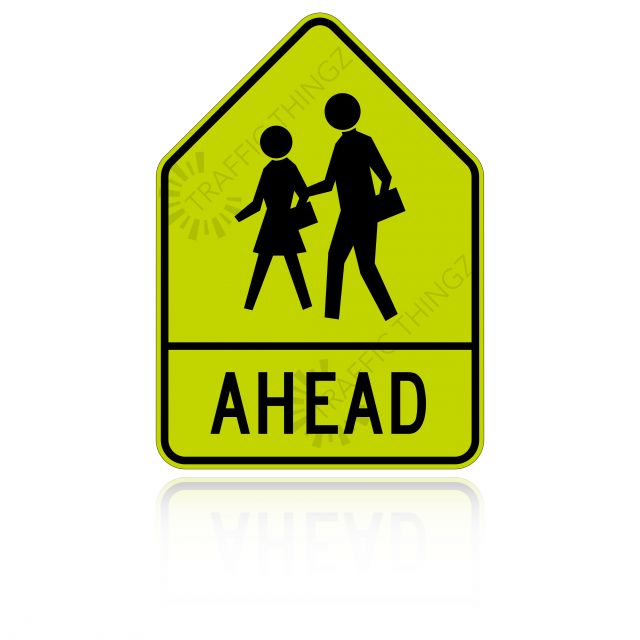 MUTCD SW24-3 School Ahead Sign