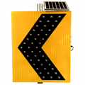 30" Solar Powered LED Flashing Chevron Sharp Curve Road Sign