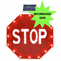 Refurbished 30" Flashing Stop Sign for Traffic Safety
