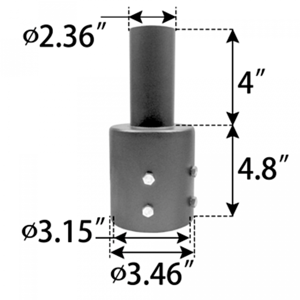2 3/8" Slip Fitter Reducer for 3" Poles