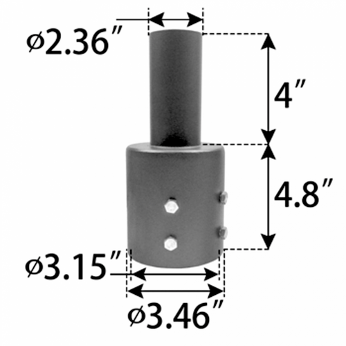 2 3/8" Slip Fitter Reducer for 3" Poles