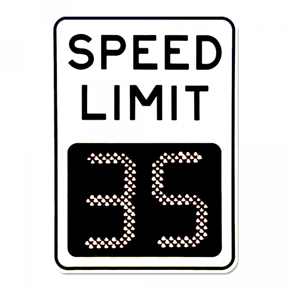 Solar Powered Variable Speed Limit Driver Feedback Sign - SP550