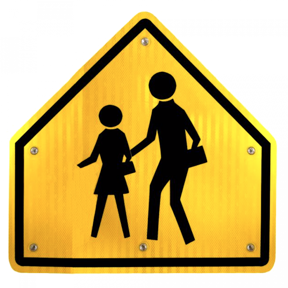 36" LED Flashing School Crossing