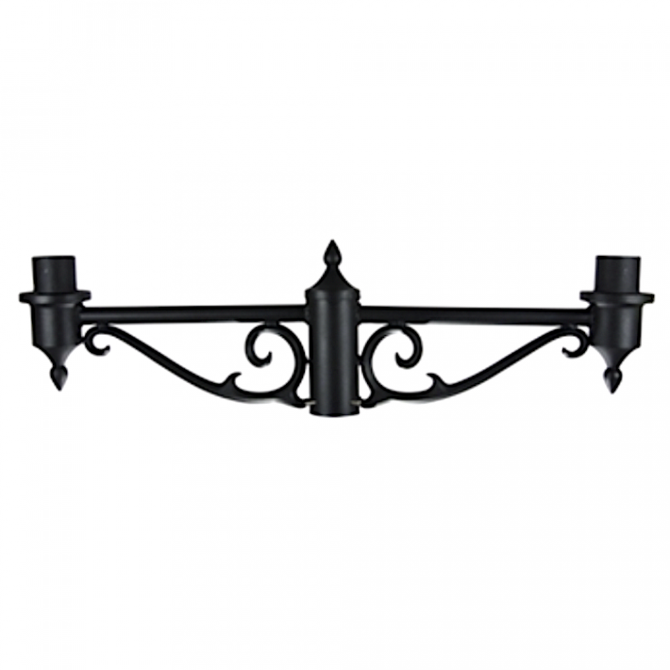 Decorative Dual Head Arm Bracket for 3 inch Pole