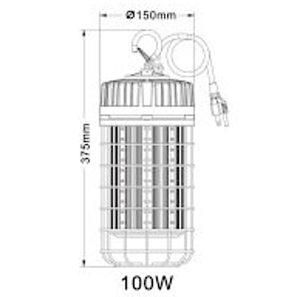 100W LED AC Powered Temporary Work Light