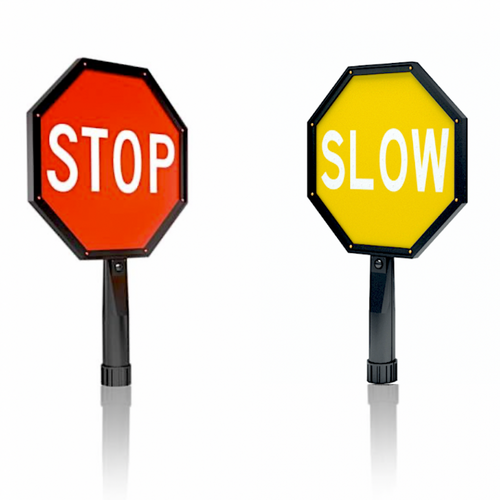 12" Flashing Hand Held Dual Sign Paddle