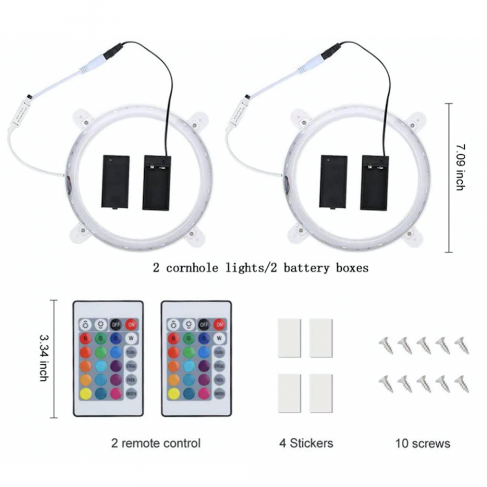 Set of 2 - LED Cornhole Game Light