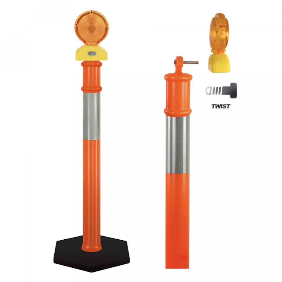 Flashing LED Battery Operated Barricade Beacon Light